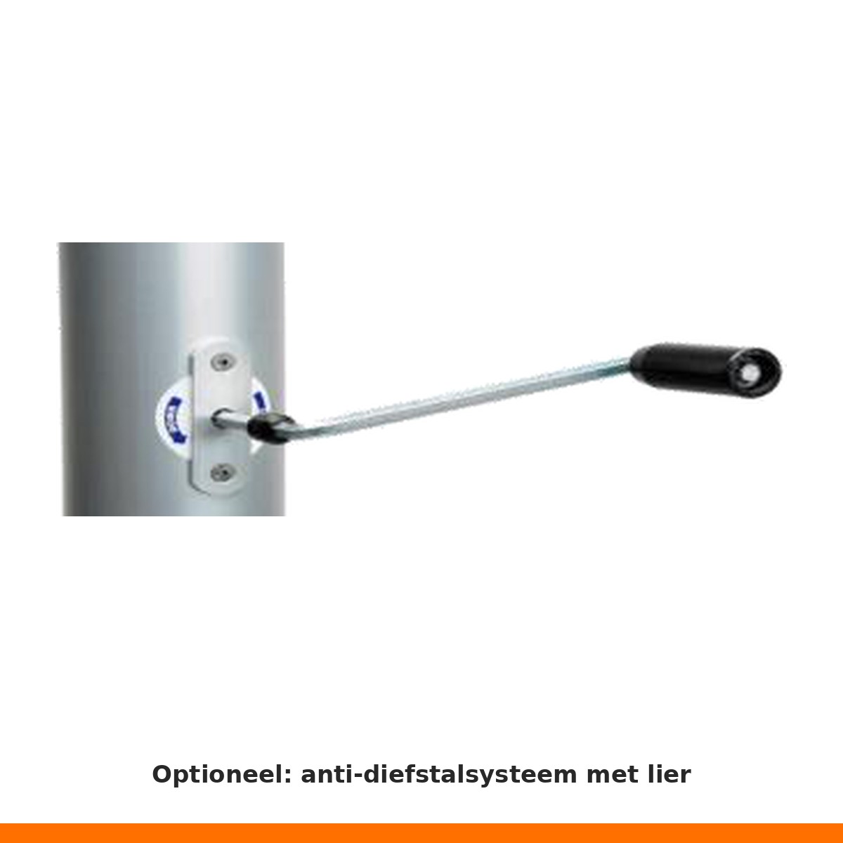 Vlaggenmast met anti-diefstalsysteem
